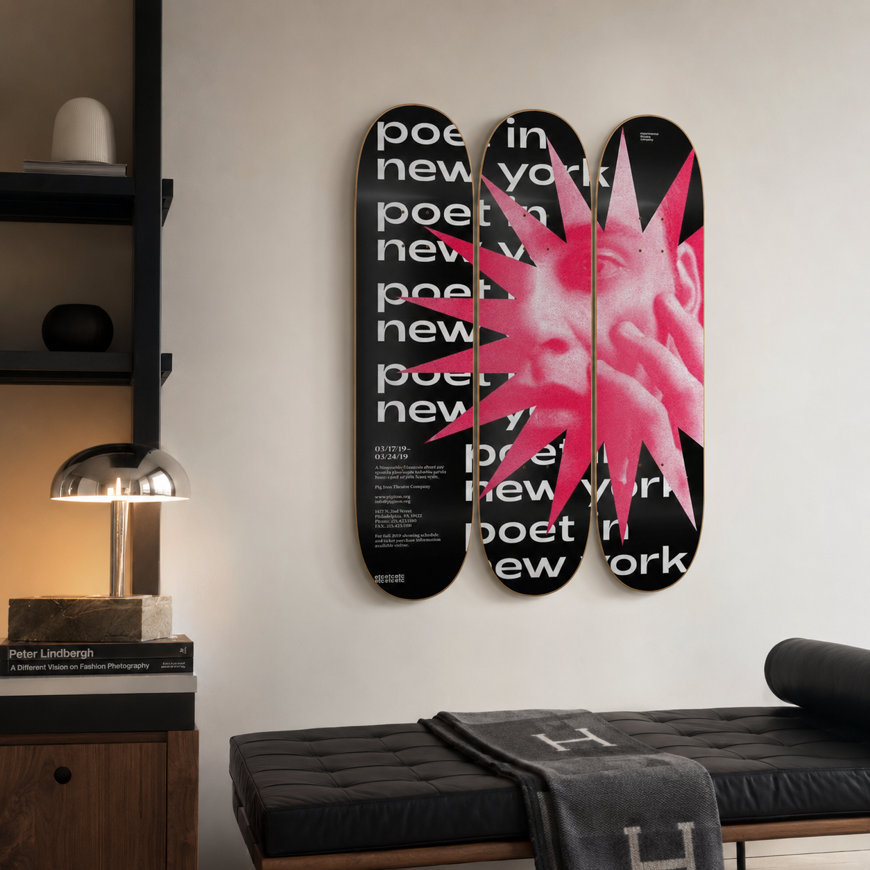 Poet NY - skate decorativo diseño de pared