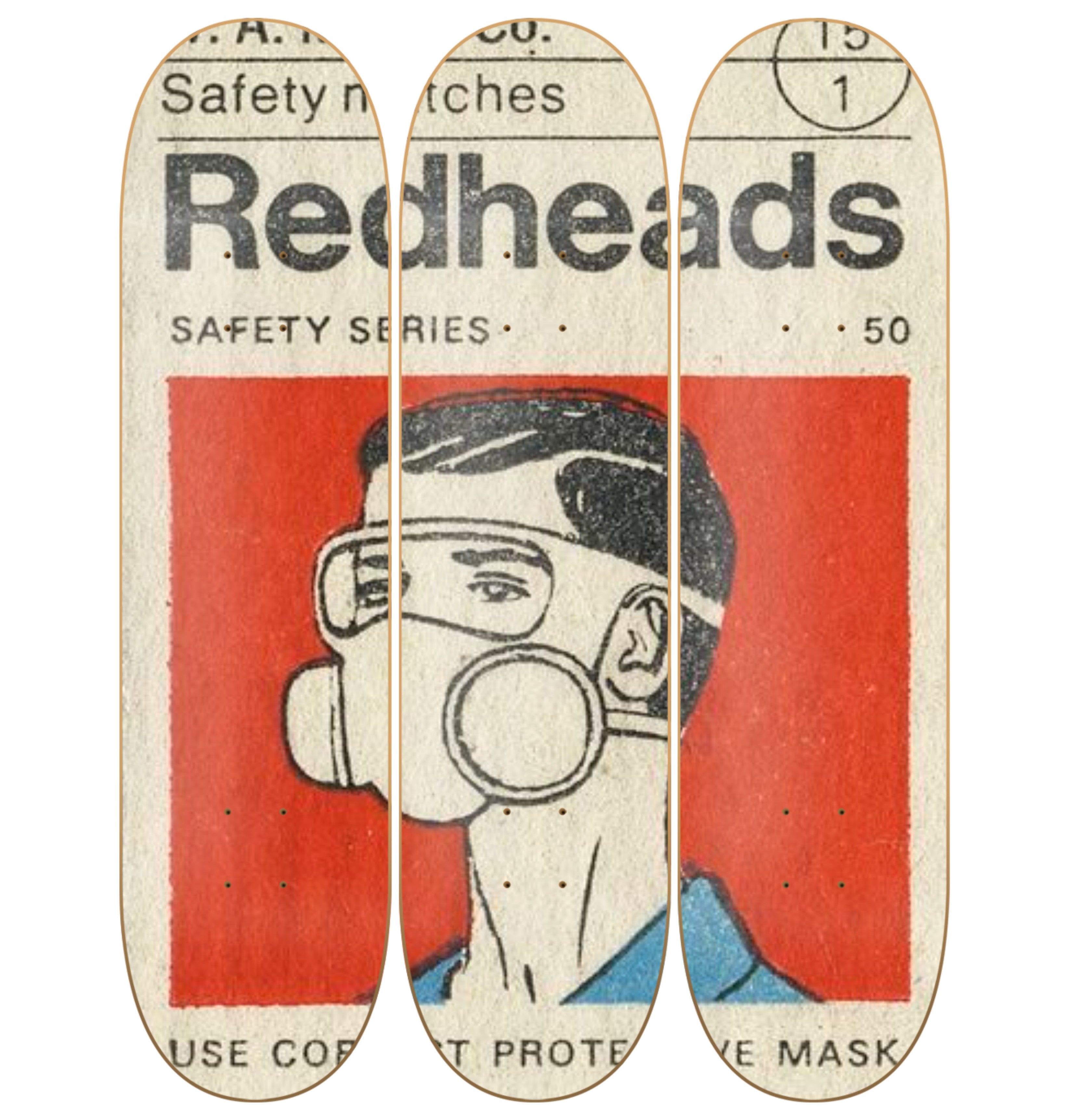 Red Heads - skate decorativo diseño de pared vista 2