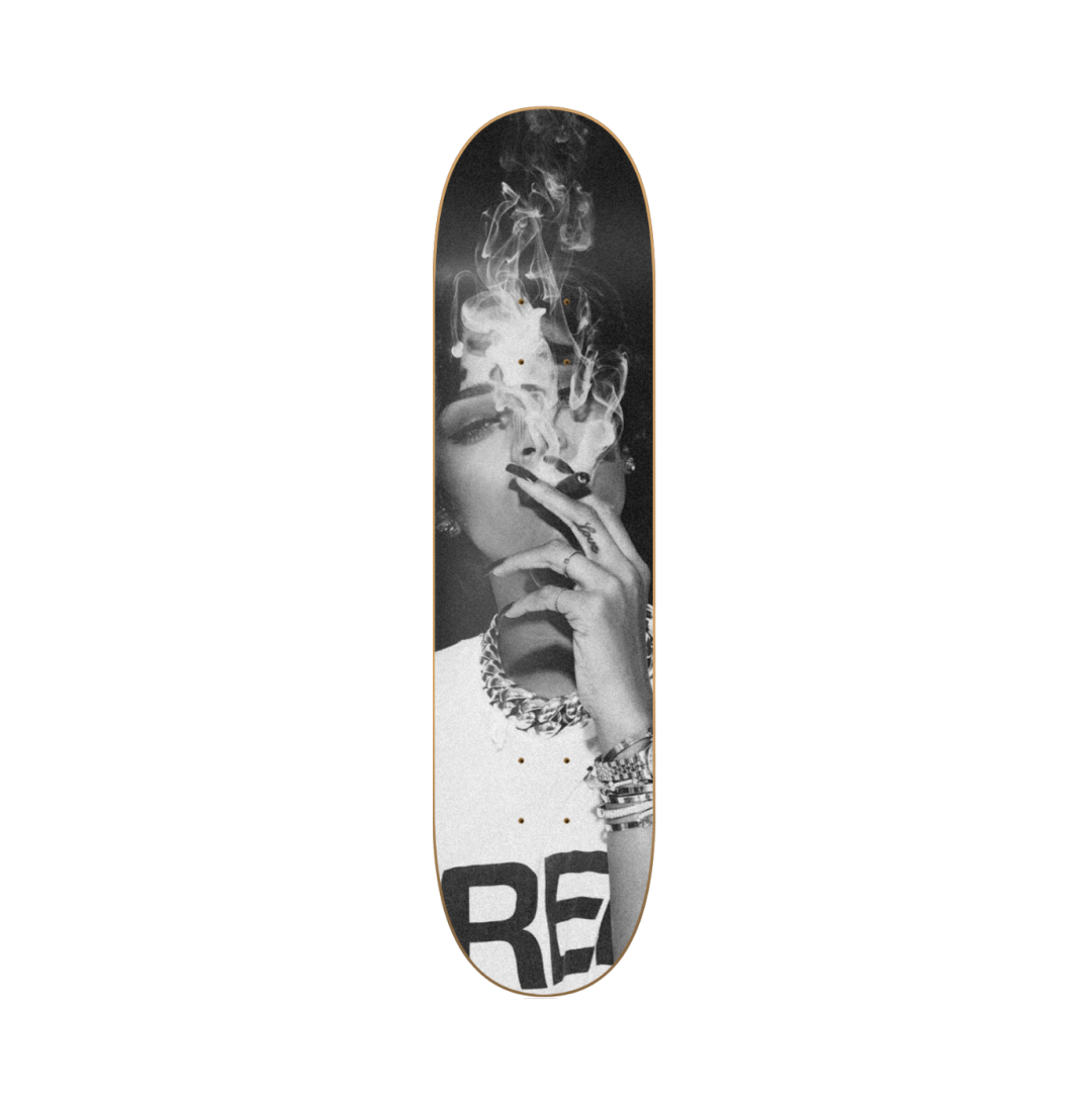 Rihanna - skate decorativo música en tabla de skate decorativa