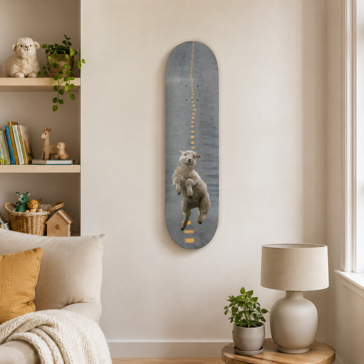 Road Sheep - skate decorativo animales de pared