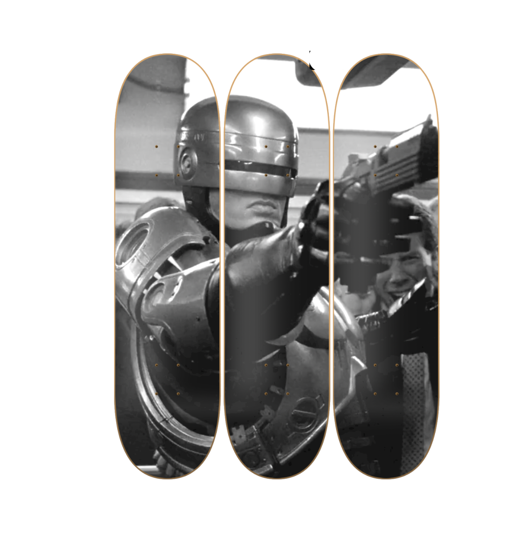 Robo Cop - Robocop en tabla de skate decorativa