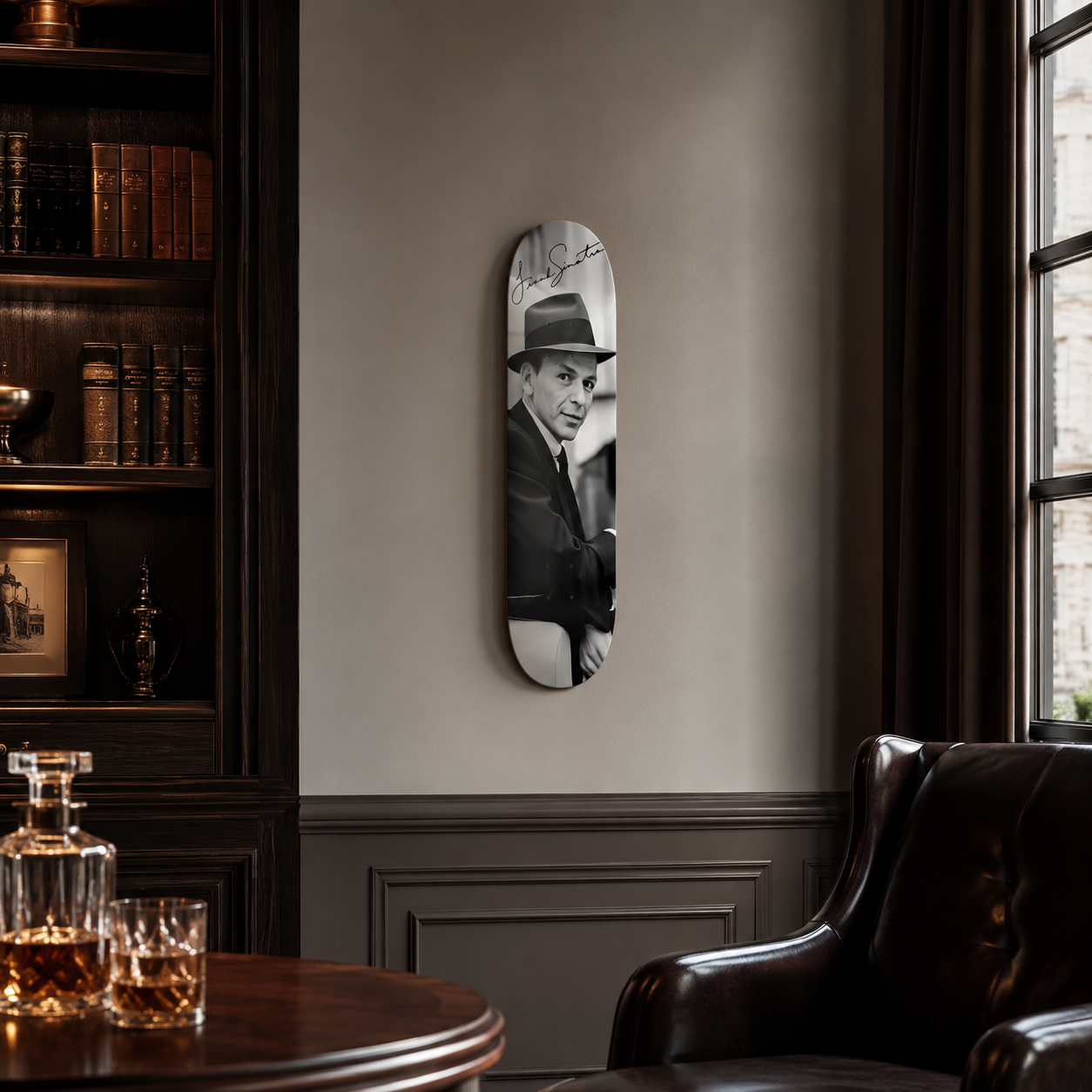 Sinatra - skate decorativo música de pared
