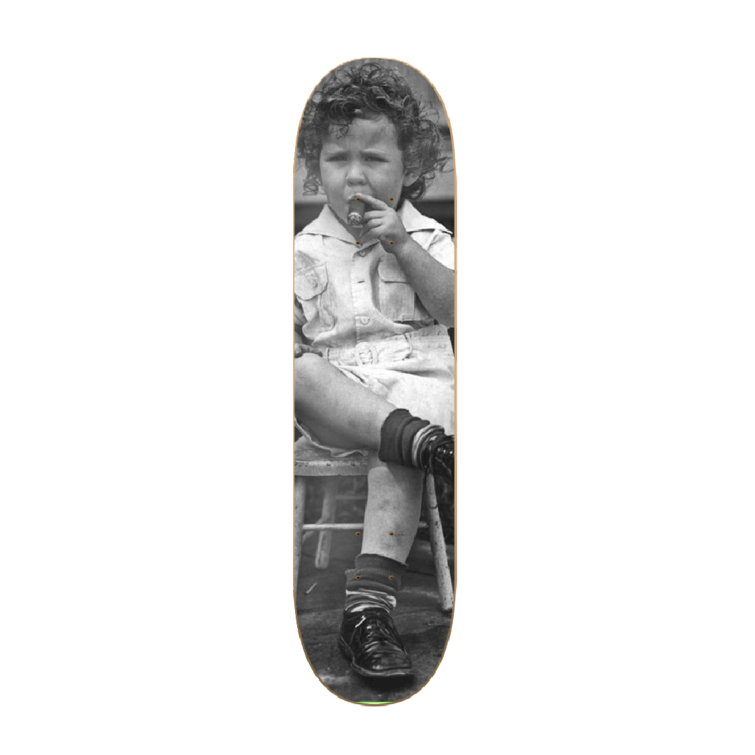 Smoke Kid - skate decorativo ilustrado de pared