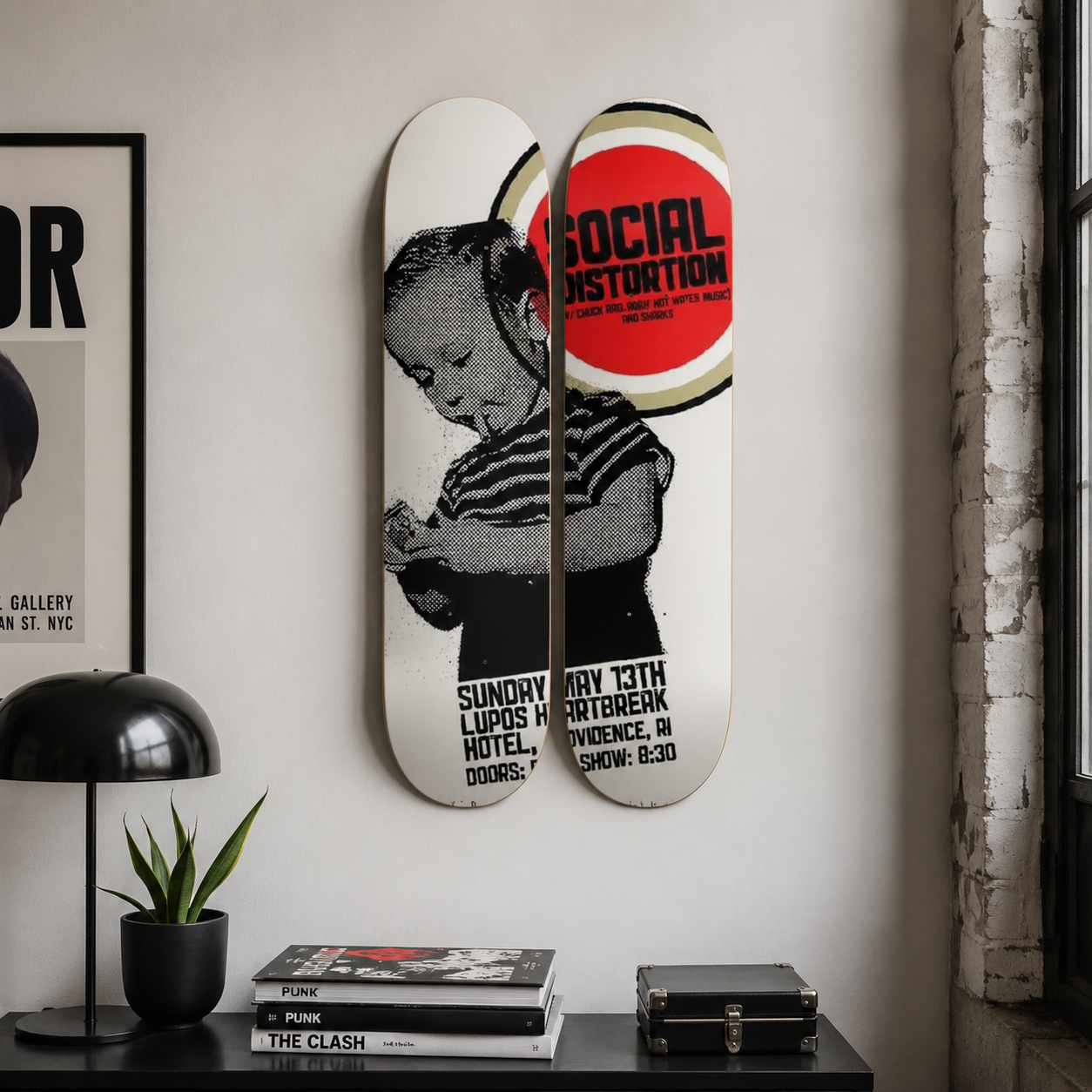 Social Distortion - skate decorativo diseño en tabla de skate decorativa