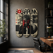Solarpunk - skate decorativo diseño de pared
