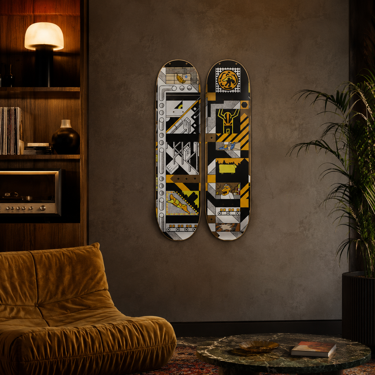 Spoonky Boogie - Rodrigo Galecio - obra de Rodrigo Galecio en skate decorativo