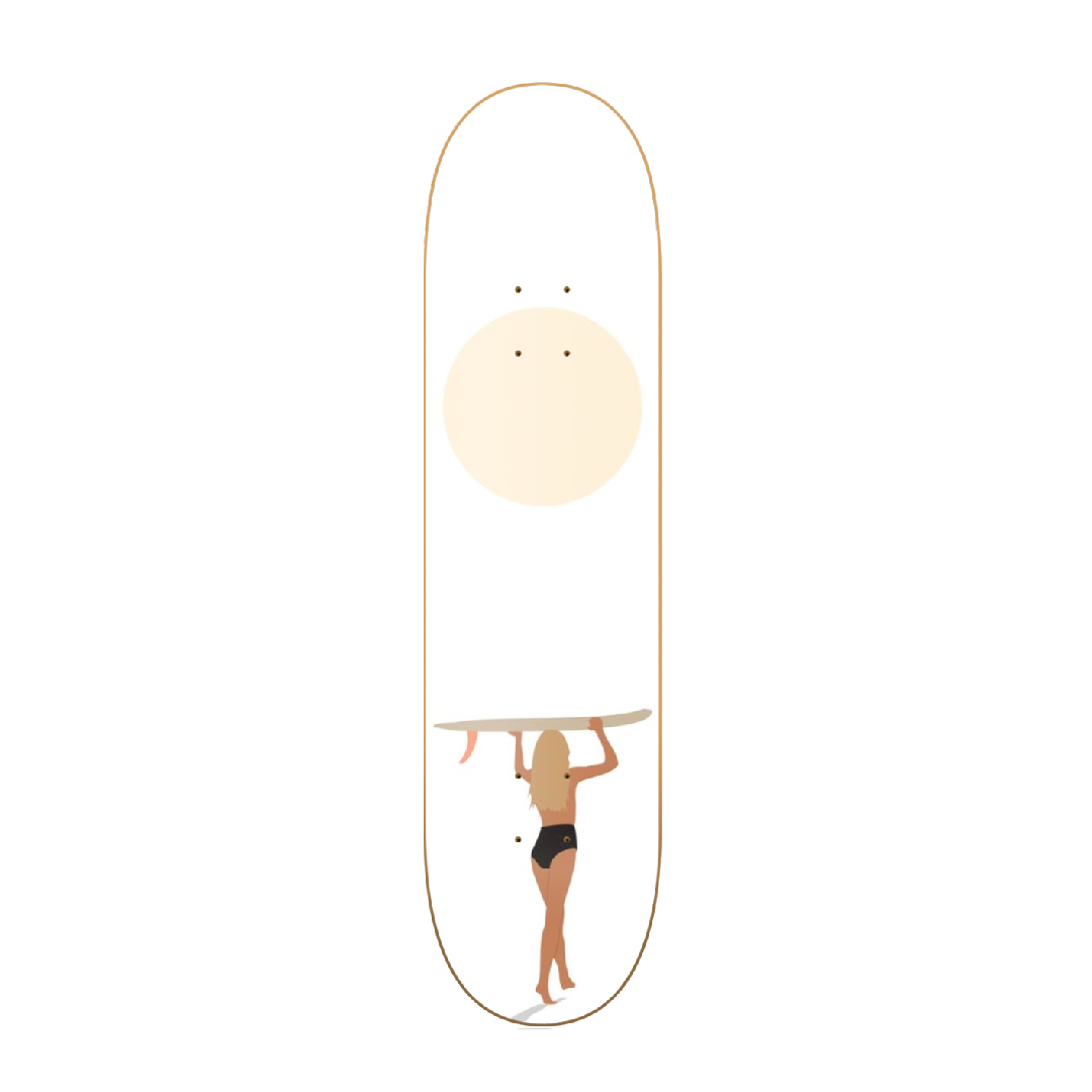 Surf Sun - surf playa en tabla de skate decorativa