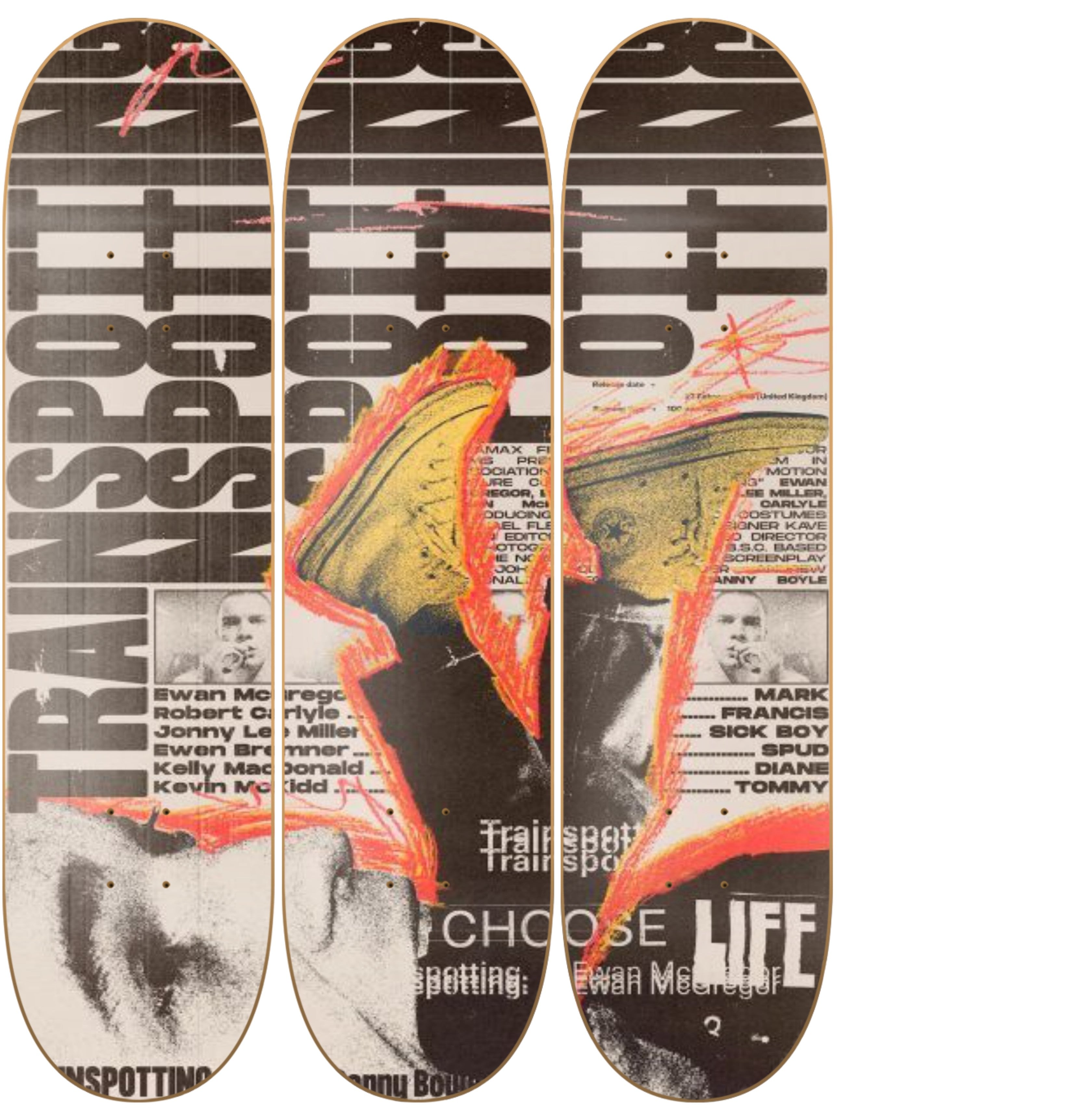 Trainspoting - Trainspotting en tabla de skate decorativa vista 2