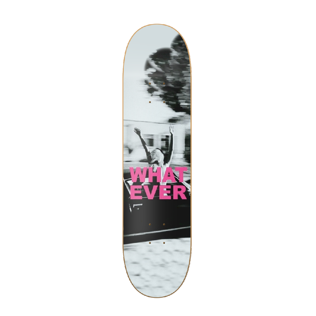 What Ever - skate decorativo ilustrado de pared