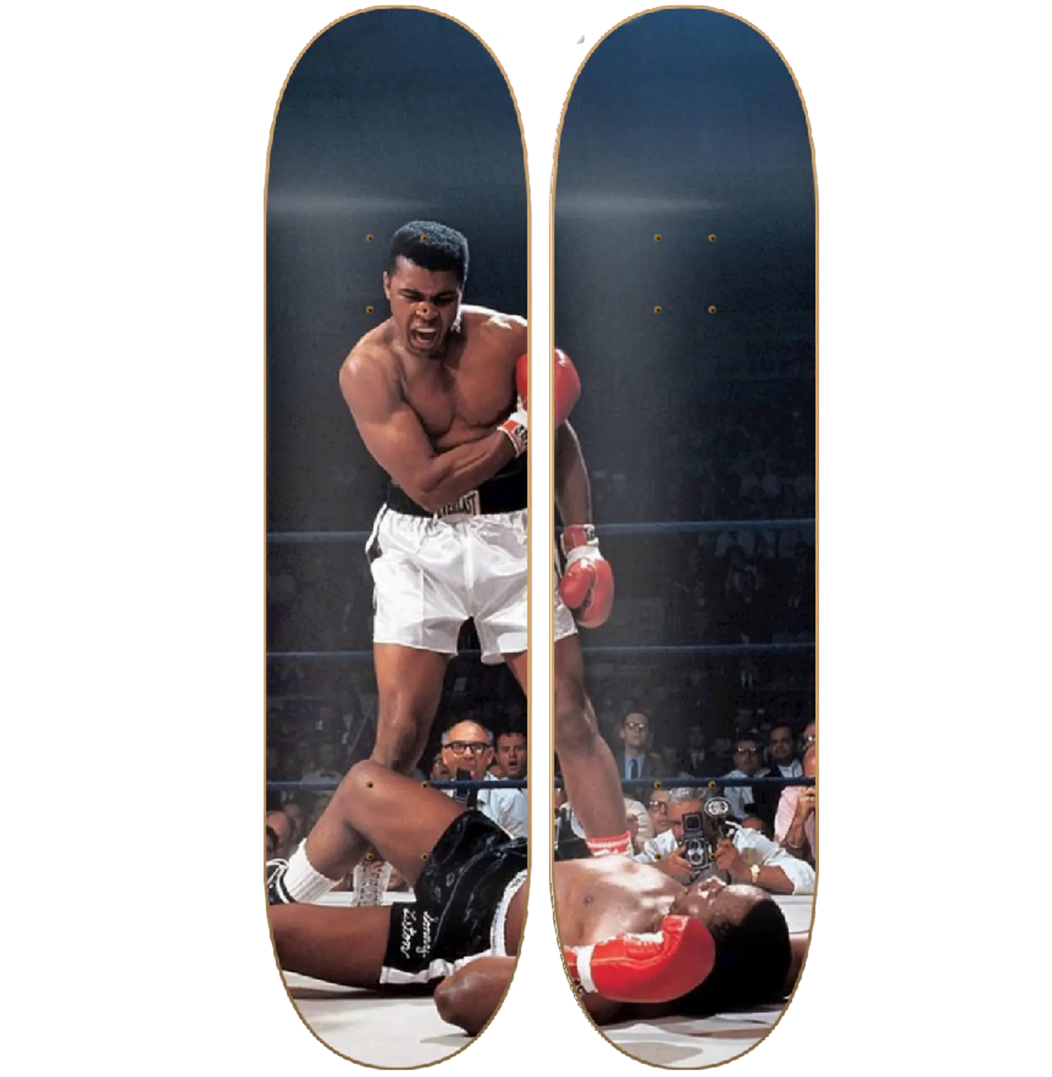 Mohamed KO - Muhammad Ali boxeo en tabla de skate decorativa vista 2