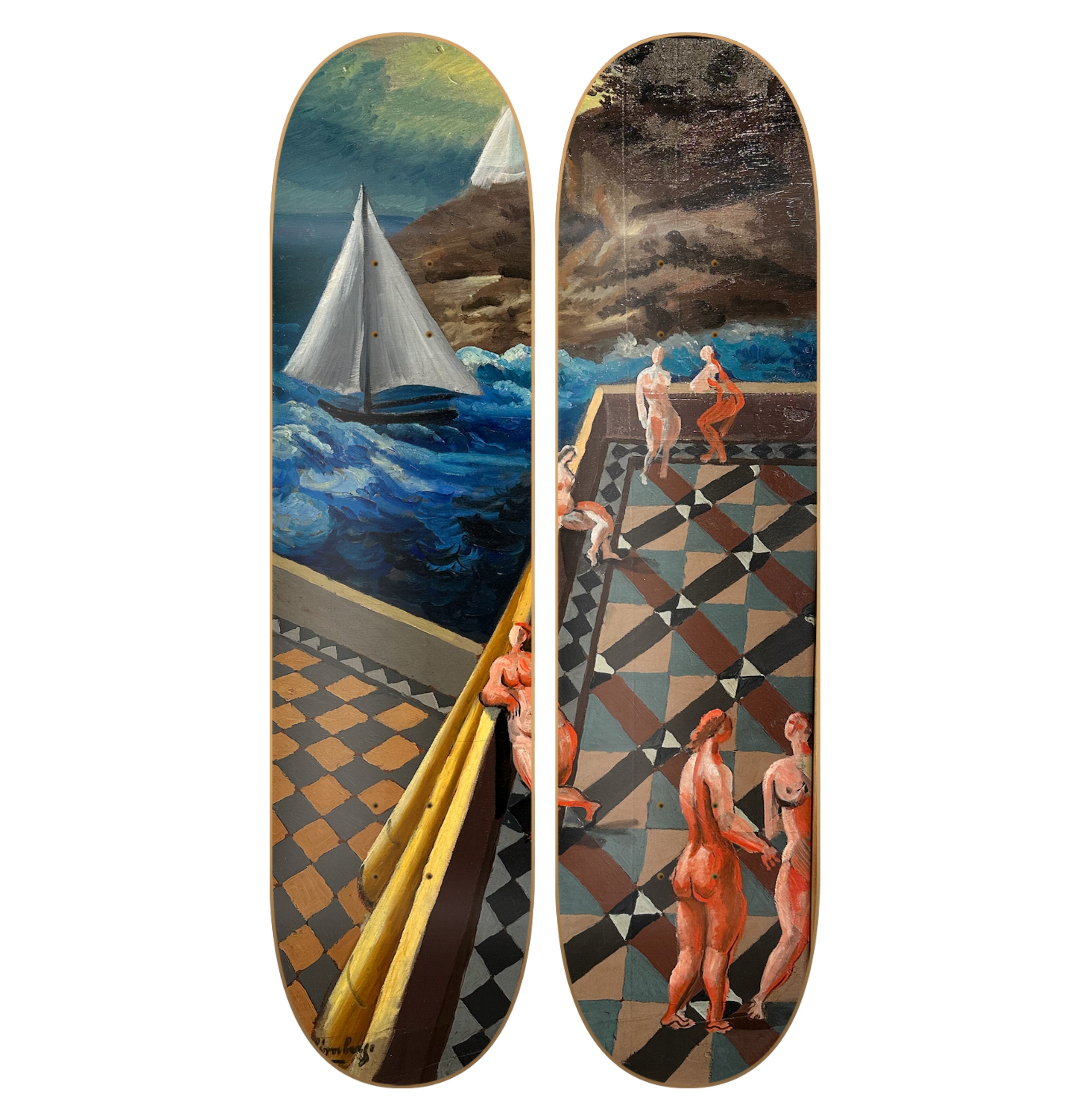 Sea - arte mural en skate de pared vista 2
